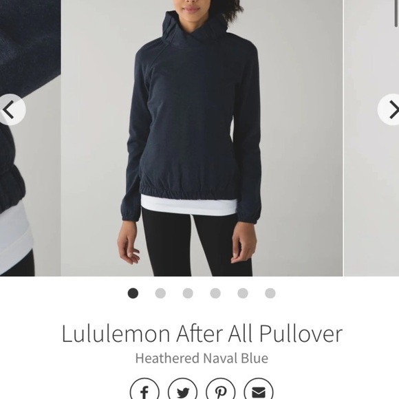 lululemon athletica Tops - Lululemon After All Pullover Heathered Naval Blue Size 8